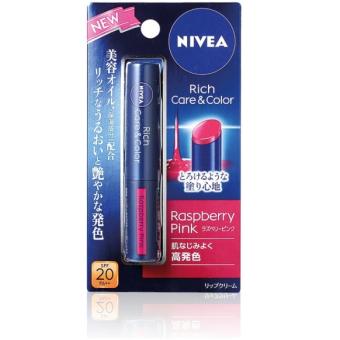 Son dưỡng môi có màu Nivea Nhật Bản Rich Care And Color SPF20 PA++ - (Màu Raspberry Pink)