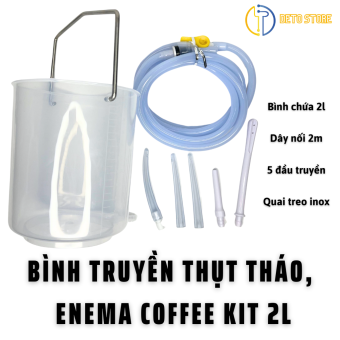 Bình Chứa Thụt tháo đại tràng, Xô thải độc cà phê, bình thụt tháo đại tràng, enema coffee thải độc cà phê (Không có dây nối và dây truyền)