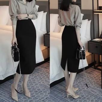 Chân Váy Bút Chì , Chân Váy Xẻ Sau , phong cách công sở Hàn Quốc