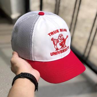 Nón Ông Địa Đàn - Trắng Đỏ