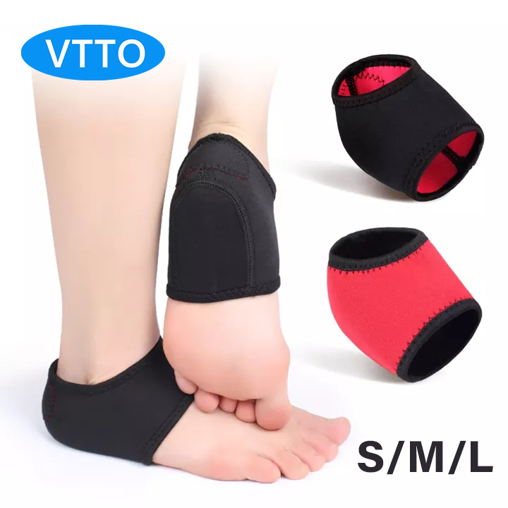 VTTO 1 Pair Plantar Fasciitis Foot Pain Relief Sleeve Wrap Heel Socks Breathable Washable Anti-Crack Achilles Tendonitis Calluses Spurs Support Heel Protector