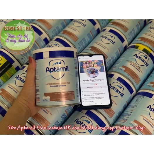 Sữa Aptamil Lactose Free Uk dành cho bé bất dung nạp Lactose 400gr bay air 100 đầy đủ bill store
