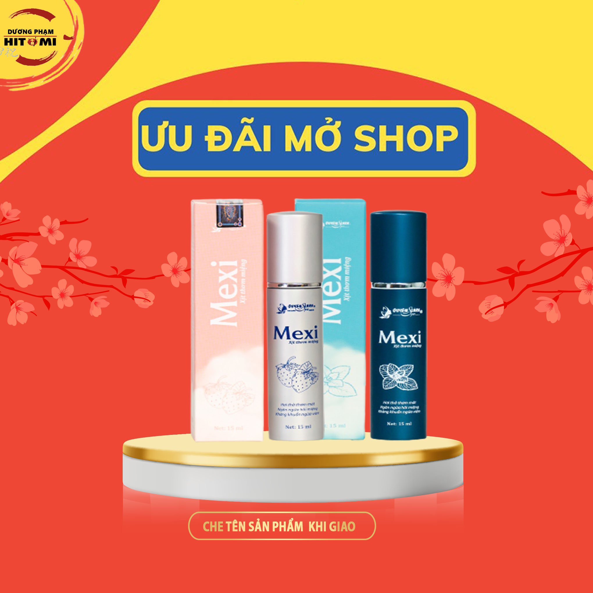 ( Chuẩn Auth ) Xịt Thơm Miệng Cao Cấp Mexi ️Quyên Lara ,Tự Tin Giao Tiếp, Vệ Sinh Khử Mùi Hôi Miệng Tức Thì,15ml Vị Dâu Và Bạc Hà