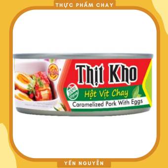 Thịt kho Hột Vịt (Thịt kho tàu) Chay Âu Lạc Hộp 150g - Mang lại bữa ăn thanh đạm, dùng với cơm/bún - Thực Phẩm Chay Yến Nguyễn