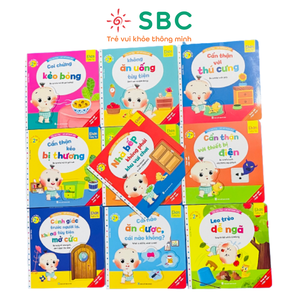 Sách - Bộ 10 cuốn Ehon Tương tác lật mở- Kỹ năng an toàn cho bé
