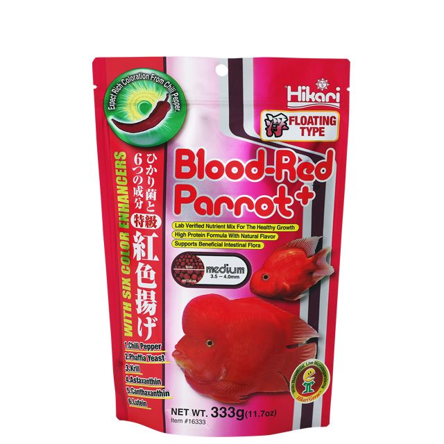 blood red parrot food