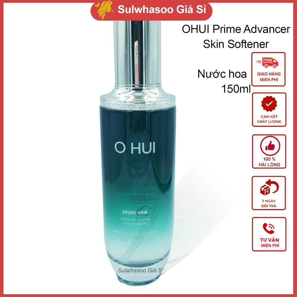 Nước hoa hồng Ohui Prime Advance Skin Softner cấp ẩm, chống lão hóa, săn chắc da, sáng da fullsize 150ml tách set sulwhasoogiasi