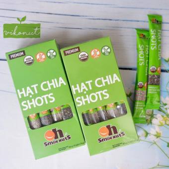 Hạt Chia Shots hữu cơ mix trắng đen [2 hộp, mỗi hộp 80gr] - Chia Seed