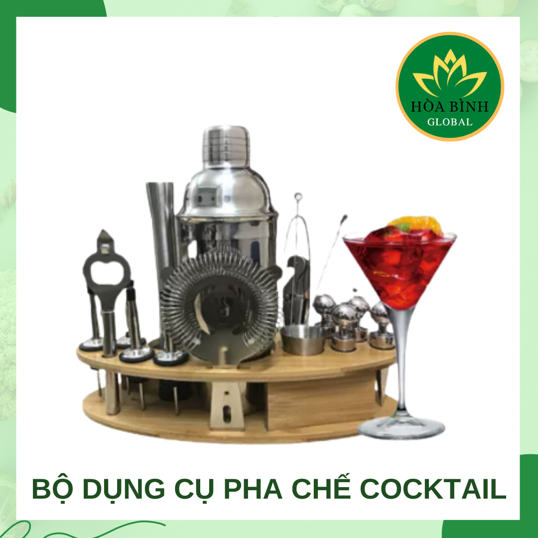Bộ dụng cụ pha chế cocktail 23 món