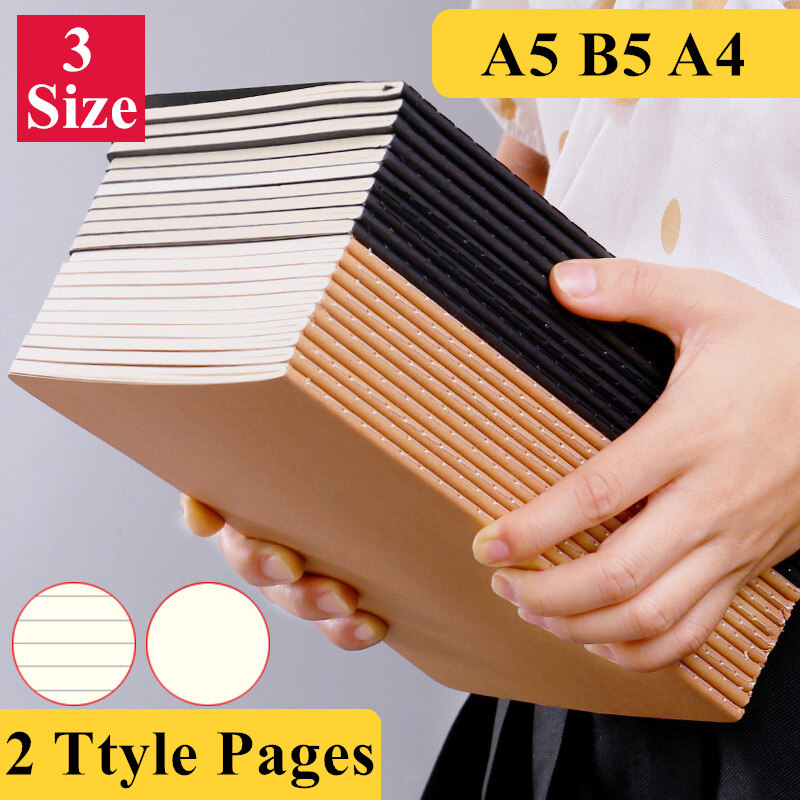 Sổ Tay Kraft Nhật Ký Thẻ Đen Trường Học & Văn Phòng Viết Hàng Ngày, Giấy Trắng Lót, 76 Trang Nhật Ký Sinh Viên Hoặc Bài Tập Về Nhà
