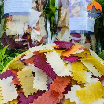 Bánh Khẩu xén thơm ngon loại 1 (túi 1kg) Đặc sản khẩu xén (bánh gạo cắt lát), khẩu chí chọp của người Thái Mường Lay