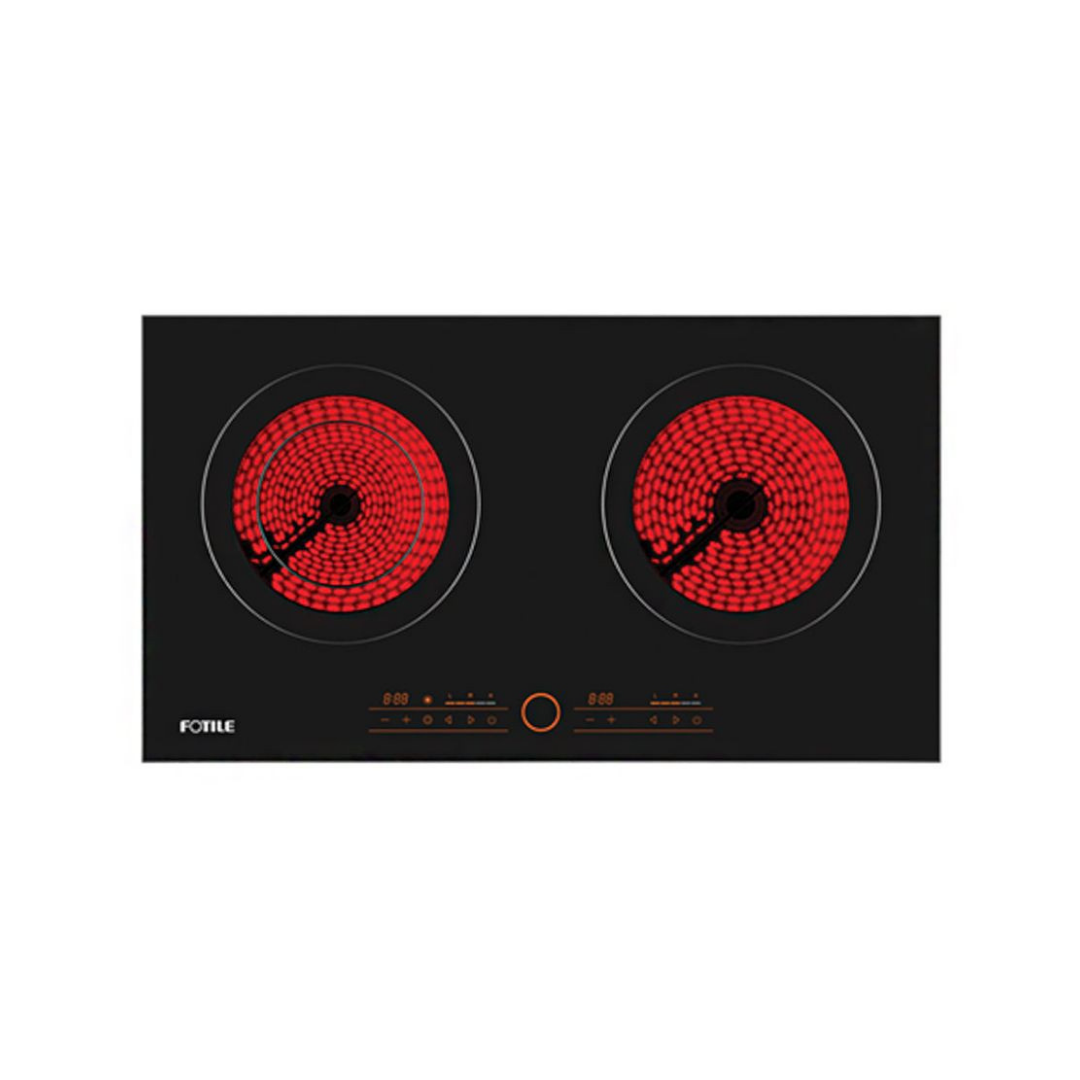 FOTILE Ceramic Hob EEG75201 75 CM High quality glass Safety High heat resistance 2 Cooking zones Maximum power 2,300W Germany EGO electrical heating elements Warming up quickly Evenly heating ราคา 19,900 บาท*ส่งฟรี
