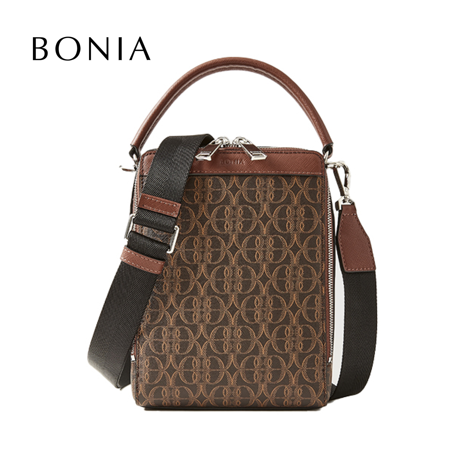 Bonia Sling Bag With Card Holder Nylon Crossbody Bag For Men