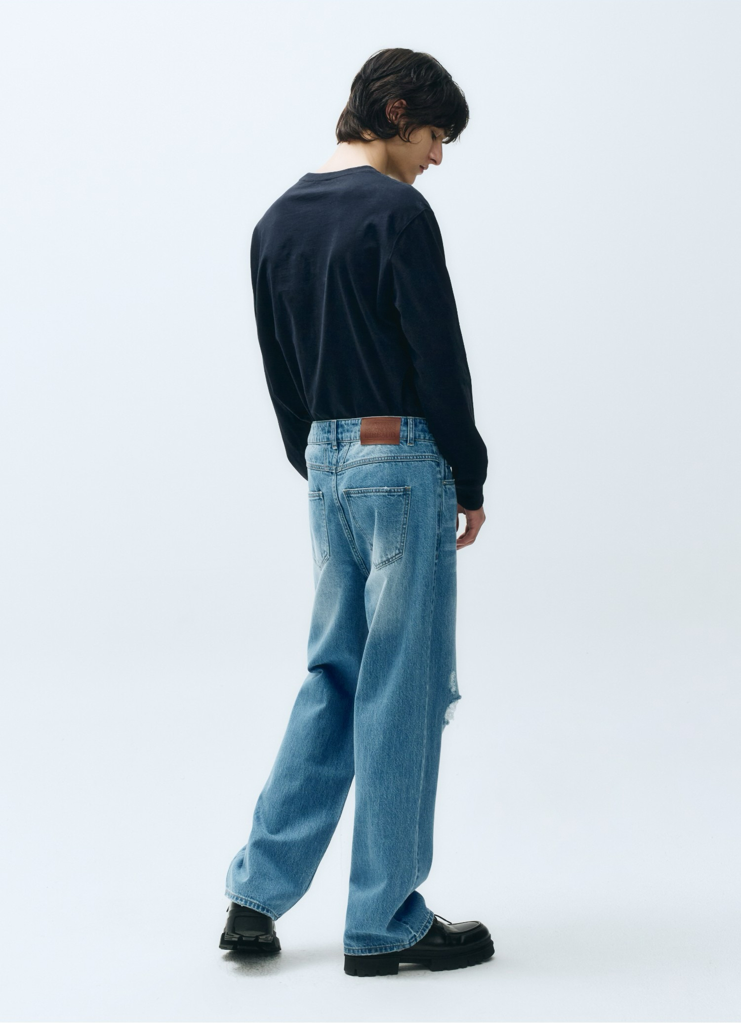 MARITHE FRANCOIS GIRBAUD M Damaged Washing Denim Pants - 2 Colors (2025 New) · v2
