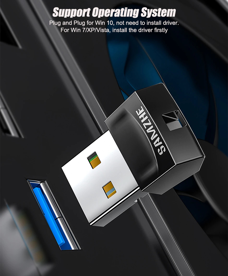 <article class="lzd-article" style="white-space: break-spaces;"> <p style="line-height: 1.7; text-align: left; text-indent: 0; margin-left: 0; margin-top: 0; margin-bottom: 0;">Samzhe Bluetooth adapter</p> Plug and play for windows 8 and above, support multiple Bluetooth profiles. Support Bluetooth 4.0 - 5.0 Specification: Bluetooth: 4.0 Chipset: CSR8510 Range: up to 20M Operating System: Win Vista and above. Mac not supported </article>