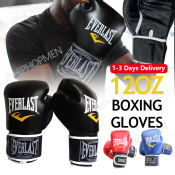EVERLAST Boxing Gloves for Professional Training, 12oz PU Leather