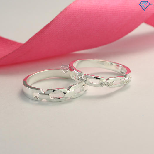Nhẫn cặp đôi bạc tình nhân mắt xích ND0434 - Trang Sức TNJ