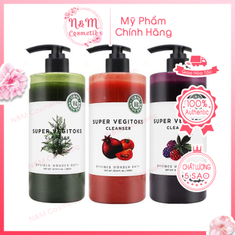 Sữa Rửa Mặt Rau Củ Thải Độc Super Vegitoks Cleanser 300ml