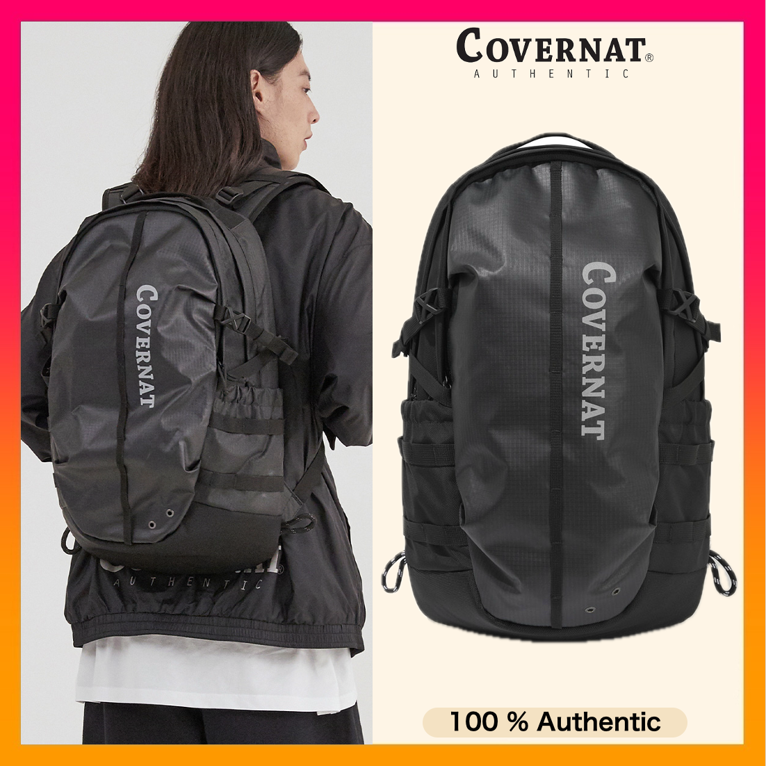 [COVERNAT]★CORDURA ARCH LOGO DIAGONAL WEBBING BACKPACK COVERNAT]☆CORDURA ARCH LOGO DIAGONAL WEBBING BACKPACK