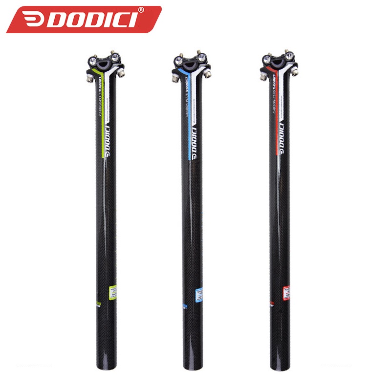 Dodici cọc yên xe đạp leo núi sợi cacbon ống yên xe đạp leo núi 27.2/30.8/31.6mm ống yên xe đạp siêu nhẹ phụ kiện xe đạp chiều dài 400mm