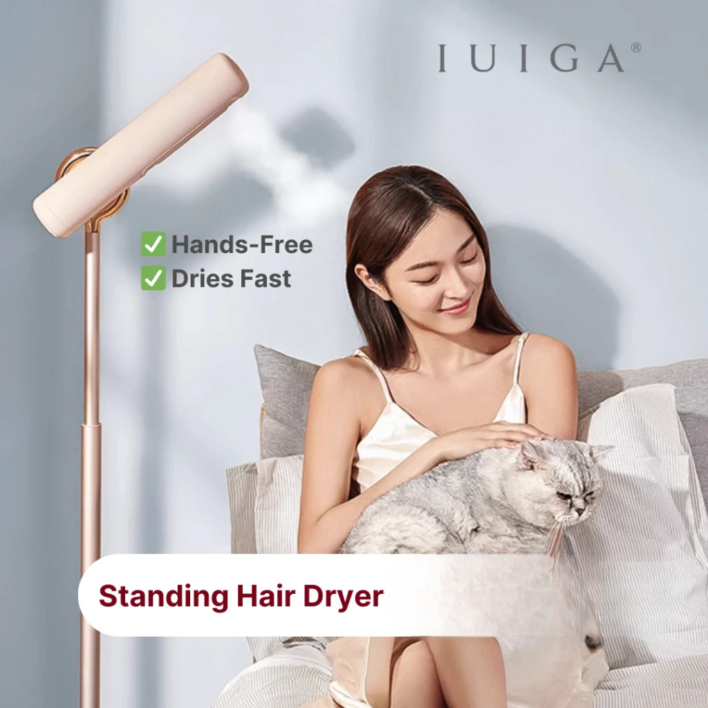 Handsfree Standing Hair Dryer With Negative Ion Remote Control For
