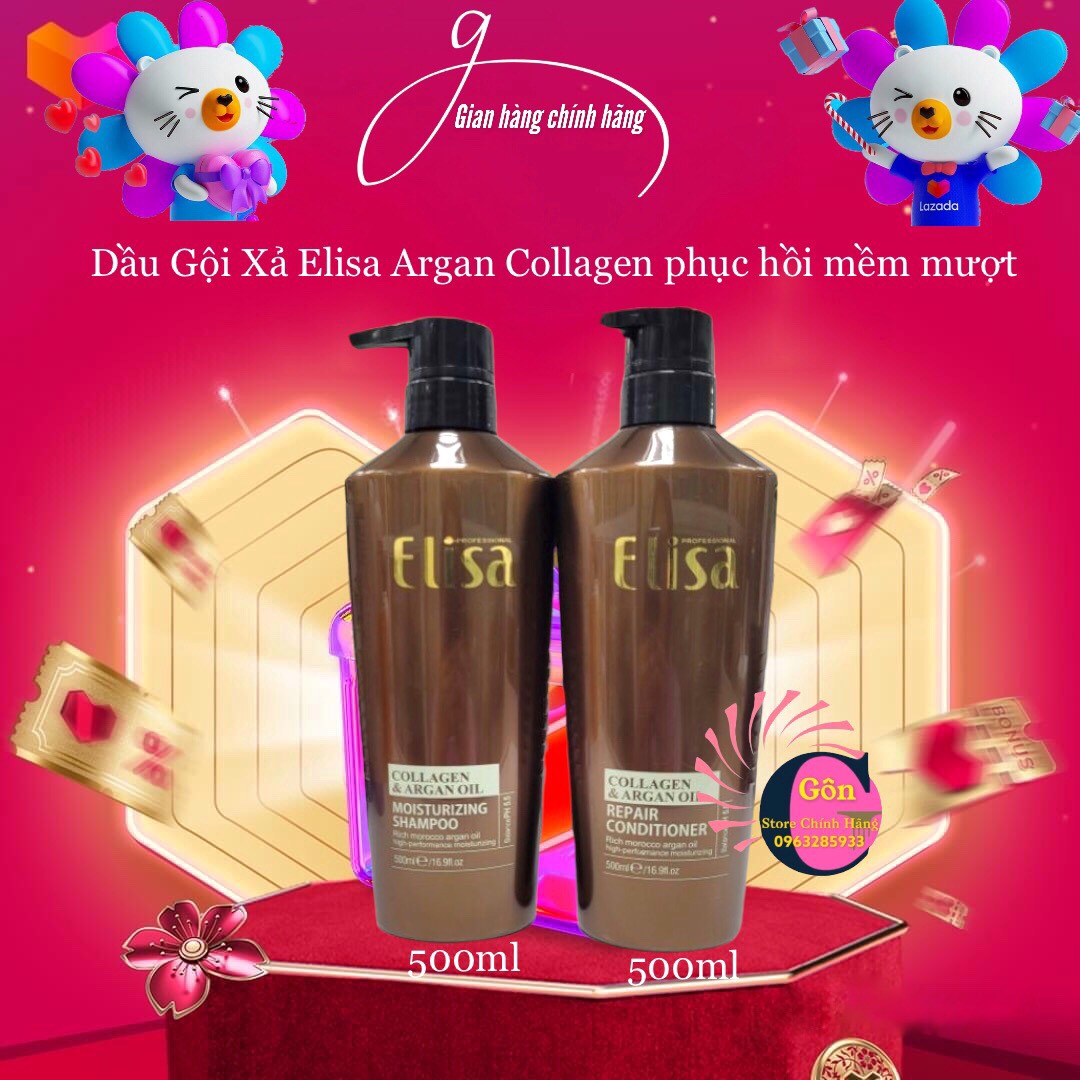Dầu Gội Xả Dưỡng Sinh Kích Thích Mọc Tóc Elisa Chính Hãng 500ml