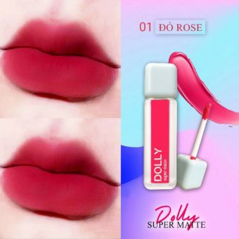 SON KEM LÌ DOLLY MÀU ĐỎ ROSE 01