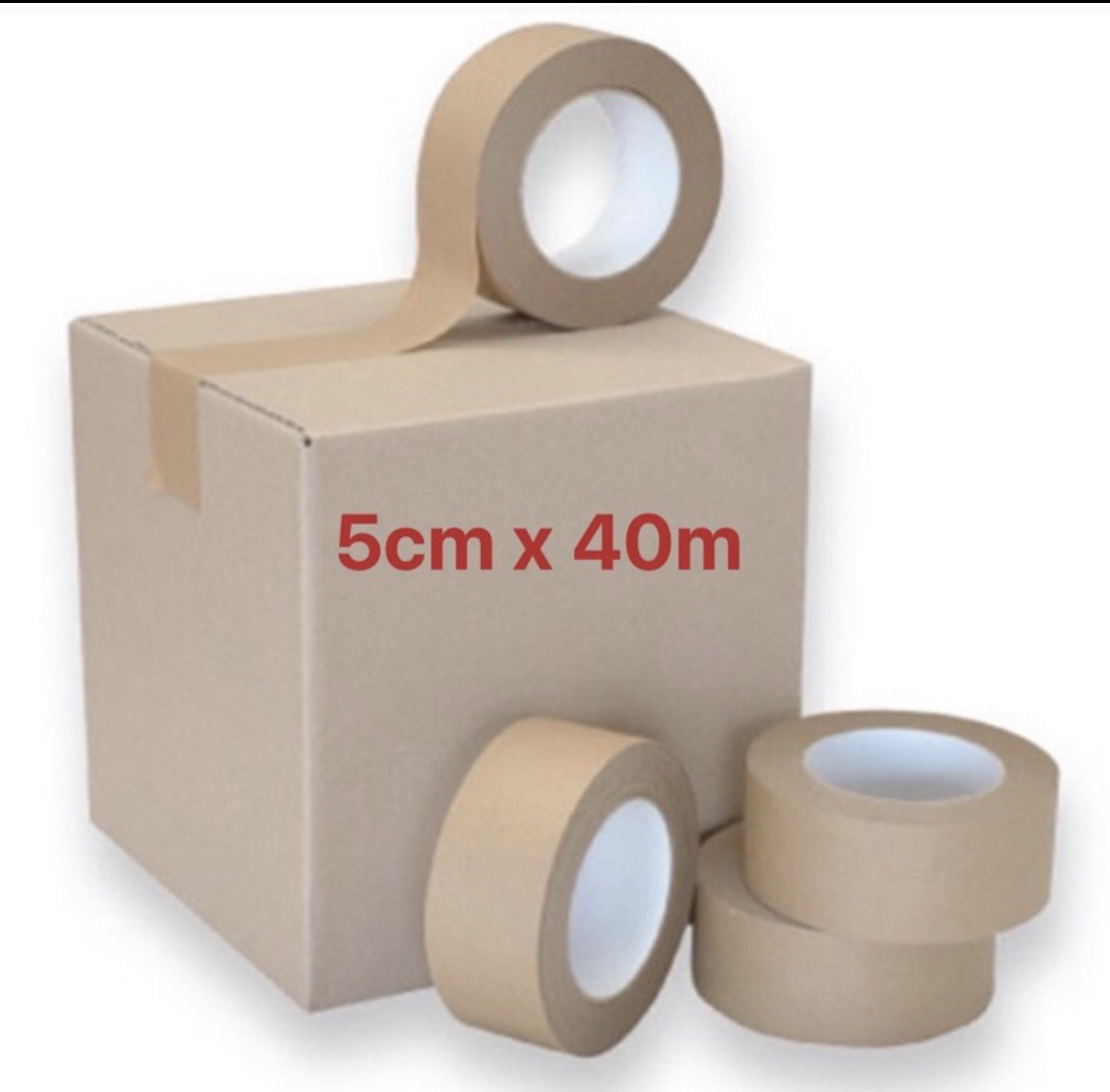 Băng dính giấy kraft da bò khổ 5cm x 40m