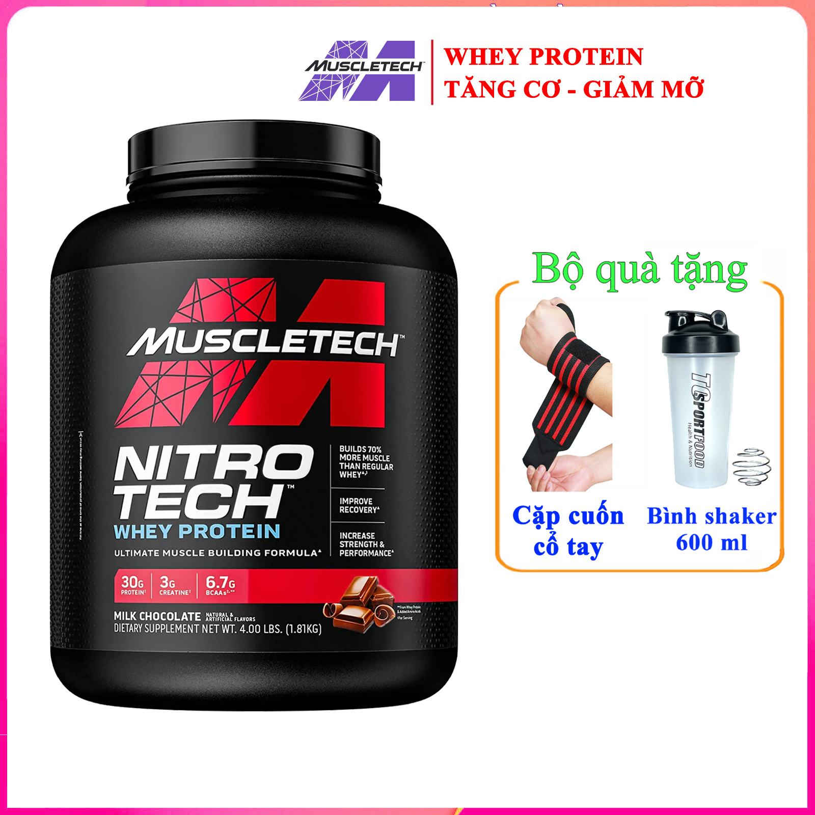 Whey Protein Powder MuscleTech Nitro