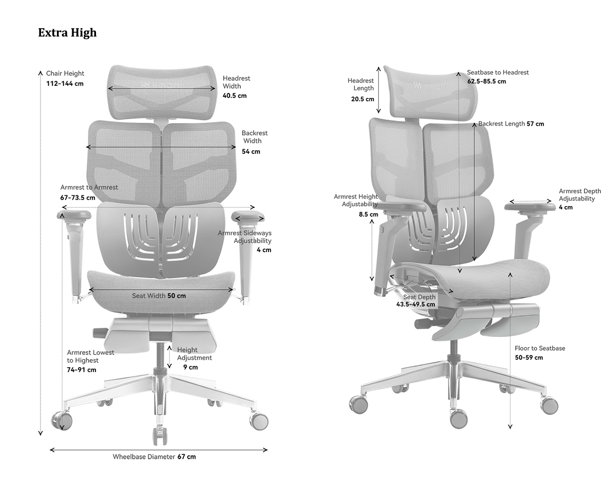 Hinomi X1 3D Sırt Destekli Ergonomik Ev Ofisi Koltuğu | Bacak Desteği | Oyun | Örgü Sandalye