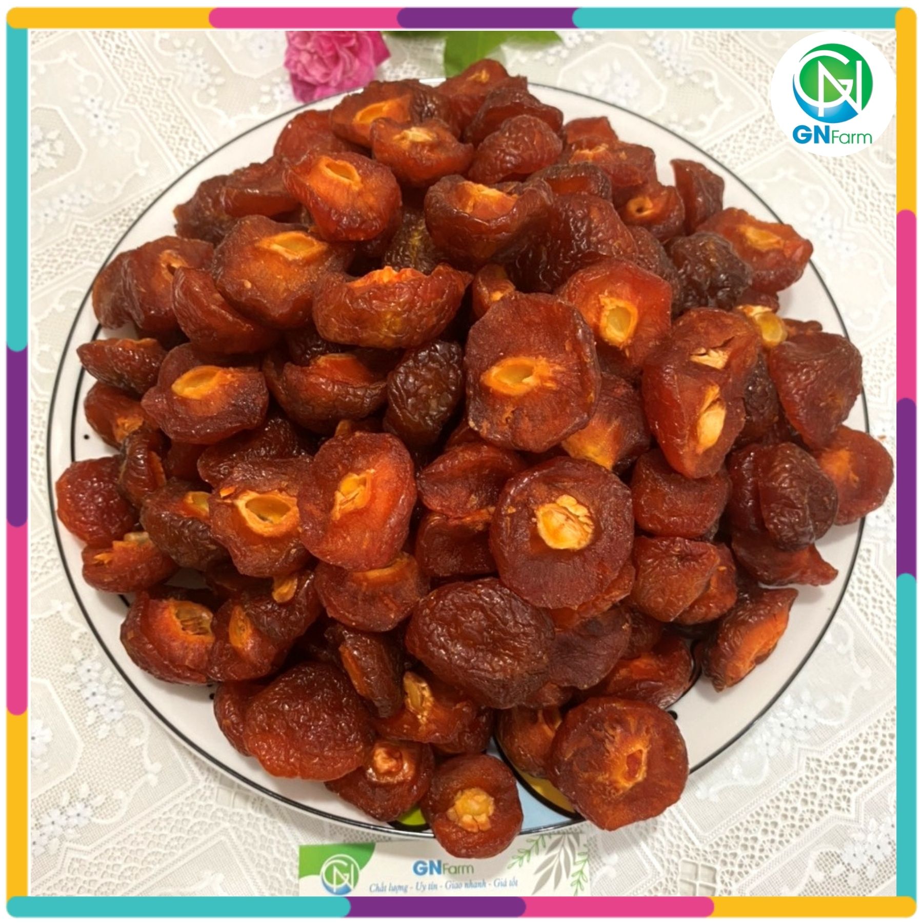 Táo Chẻ Đôi Mứt Anh Đào Sấy Dẻo Ăn Là Thích - Hộp 500g