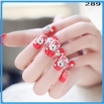 Hộp 24 Móng tay giả , nail giả , móng giả A9 (kèm keo dán móng)