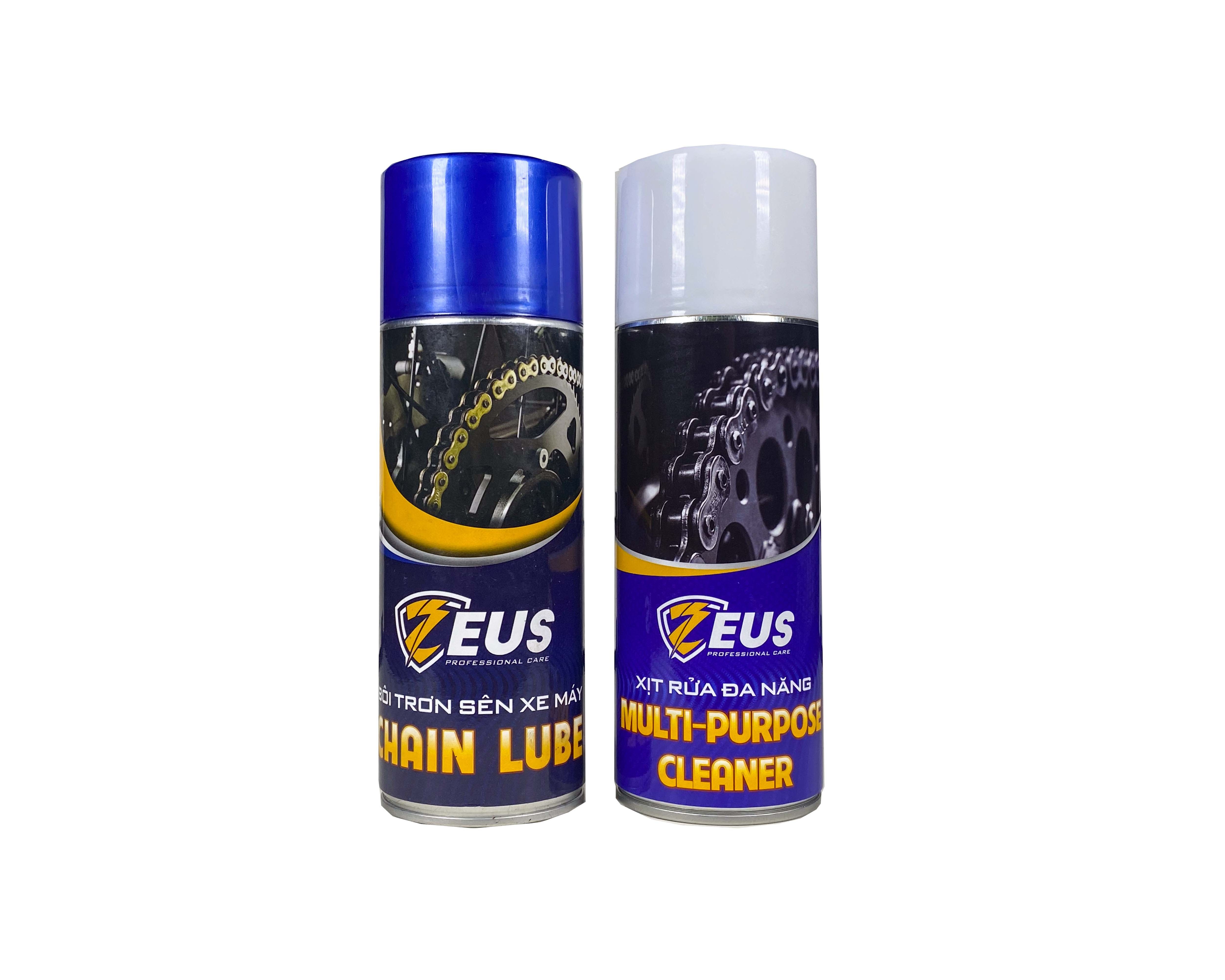 [FREE SHIP TOÀN QUỐC] Chai Xịt Rửa Và Bảo Dưỡng Sên Xe Máy Đa Năng ZEUS MULTI - PURPOSE CLEANER 400ml Chính Hãng GIÁ CỰC RẺ