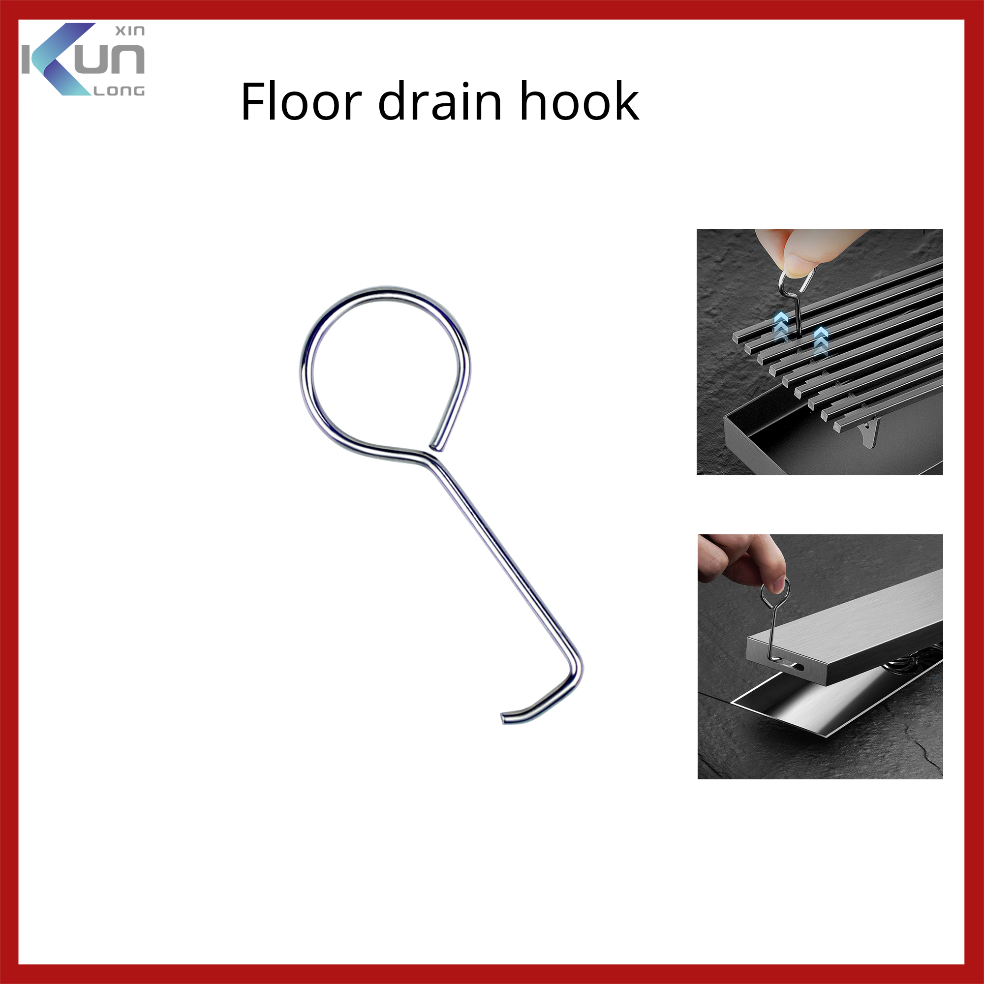 KL-8210-GZ High Quality Durable Stainless Steel Hook for Floor Drain Cove Convenient and Practical r Hook Suitable for All Floor Drain