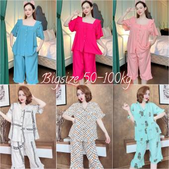 Đồ Bộ Lửng Lụa Nhật Bigsize 50-100kg Bộ Pijama Mặc Nhà
