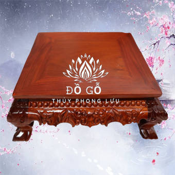 Đế chân quỳ-Đôn kê tượng gỗ hương