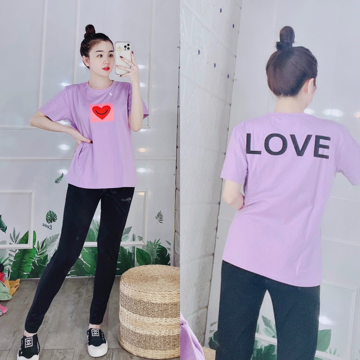 Set bộ, bộ đồ nữ mặc nhà thun cotton, bộ đồ thun bigsize, đồ mặc nhà dễ thương