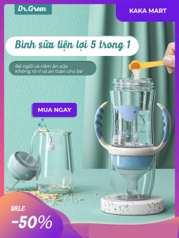 Bình Sữa,Bình Ti Sữa Dr Green Cho Bé Có Tay Cầm ( Dung tích 240ml )