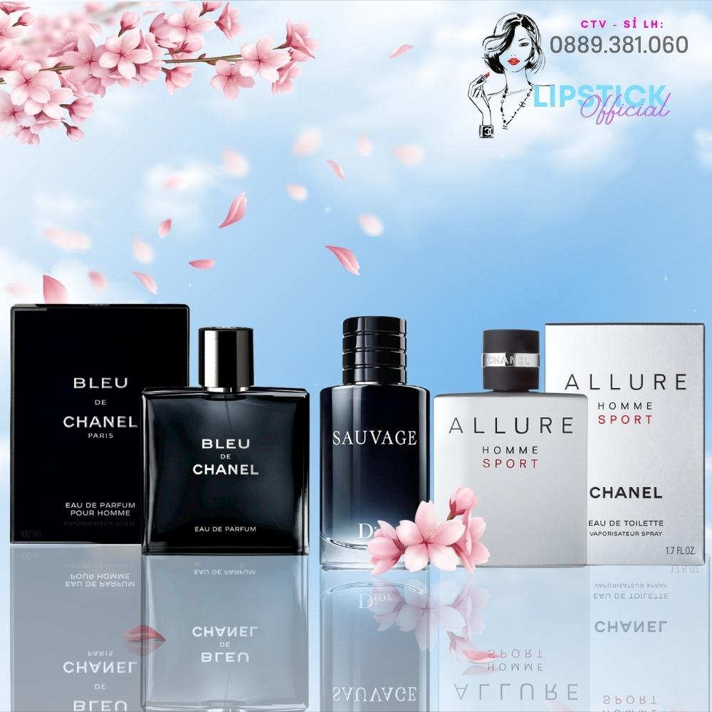Nước hoa chanel bleu eau de parfum 100ml, nước hoa nam dior sauvage 60ml