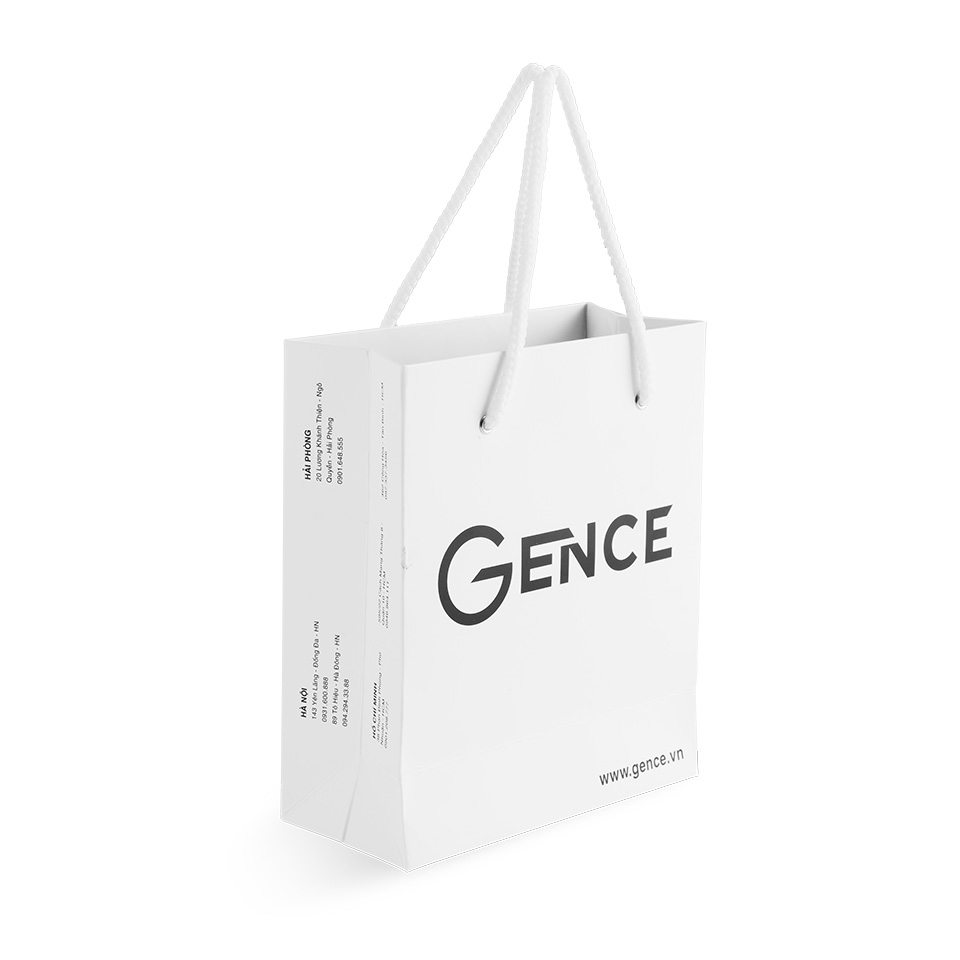 Túi giấy đựng quà GENCE kích cỡ 18x15,5x7cm - Giấy C300 cao cấp đanh cứng TG01
