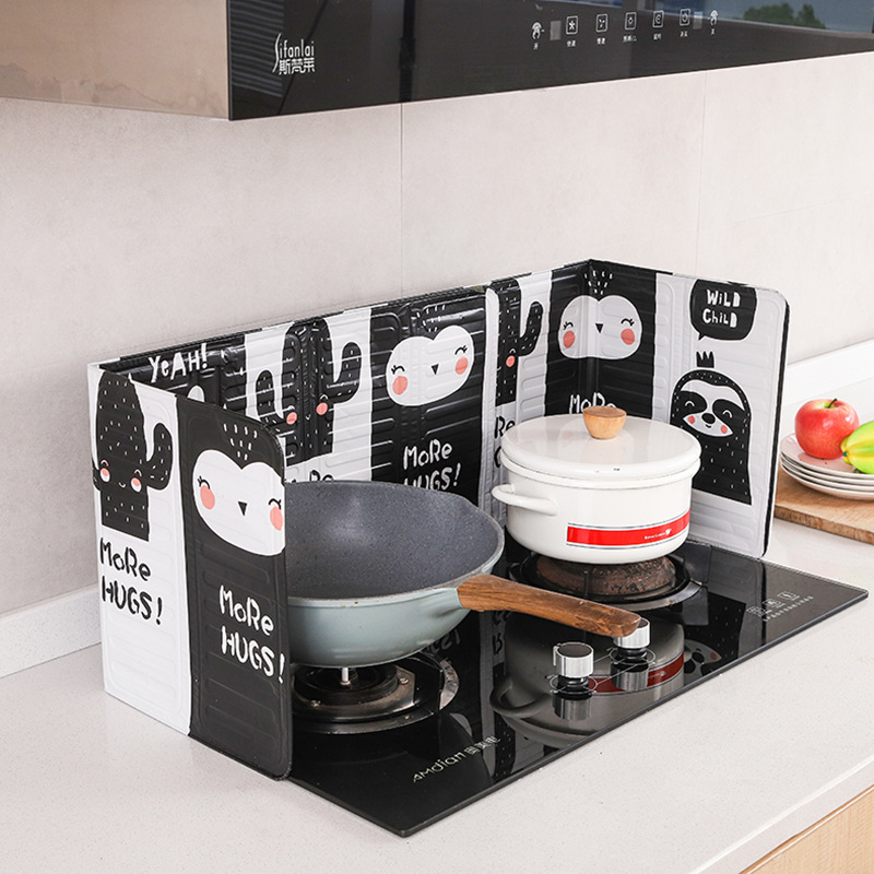Tấm Chắn Chống Văng Dầu Mỡ, Chắn Gió Bếp Ga, Bồn Rửa Bát Nhiều Họa Tiết Ngộ Nghĩnh