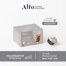 ภาพขนาดย่อของสินค้าAlto Coffee กาแฟ กาแฟแคปซูล Montop Blend สำหรับเครื่อง Nescafe Dolce Gusto (10 แคปซูล)