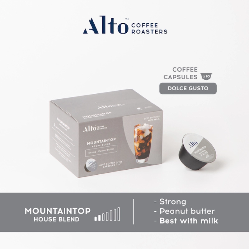 ภาพหน้าปกสินค้าAlto Coffee กาแฟ กาแฟแคปซูล Montop Blend สำหรับเครื่อง Nescafe Dolce Gusto (10 แคปซูล)