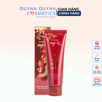 Sữa Rửa Mặt Sâm Hàn Quốc Chính Hãng - Sữa Rửa Mặt Hồng Sâm My Gold - New - 130ml