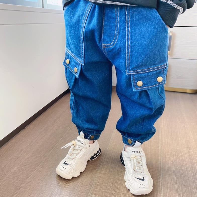 Qj4 size90-130 quần jean bé trai quần áo trẻ em hàng quảng châu