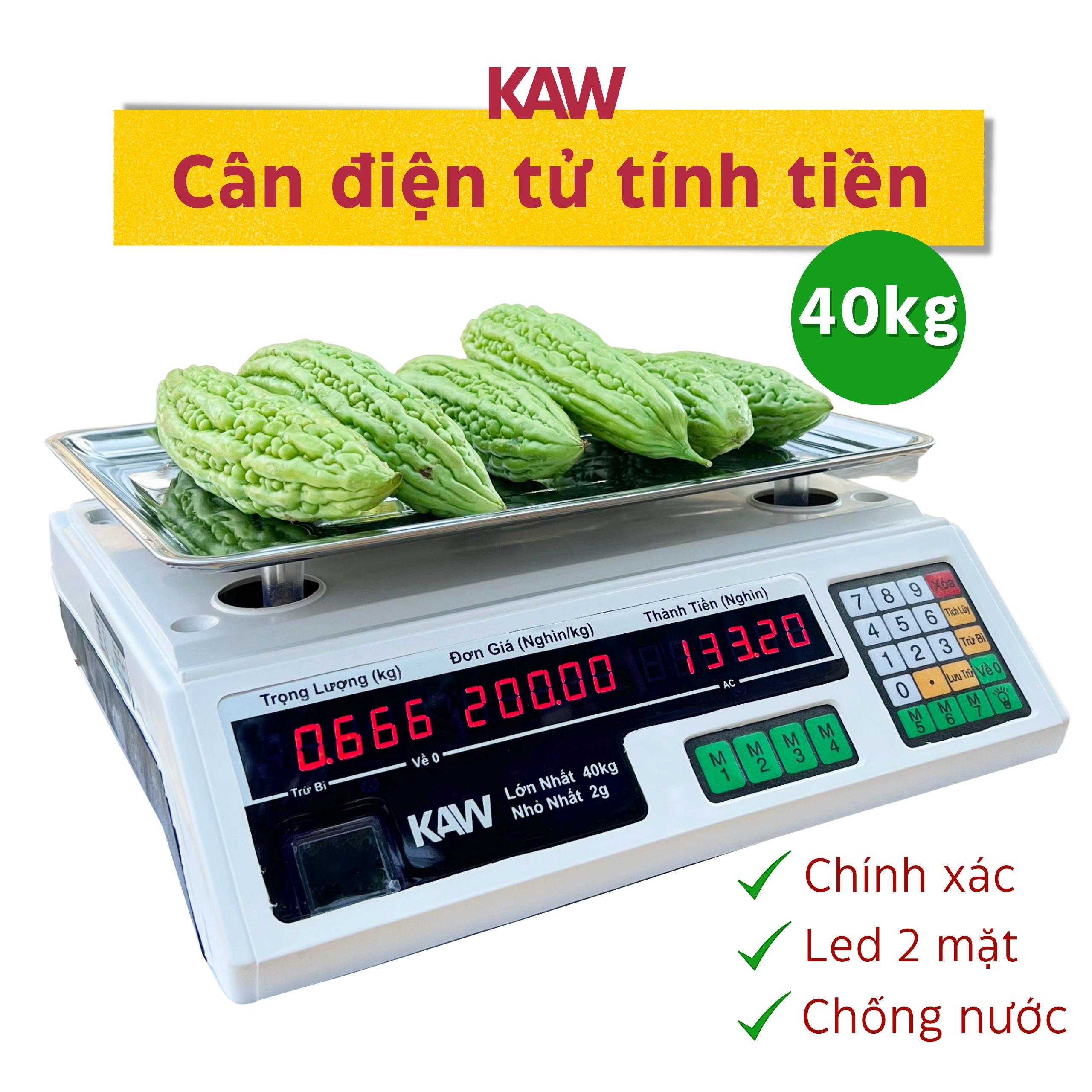 Cân tính tiền tự động - Cân điện tử - Cân điện tử tính tiền 40kg - Chính xác, tính tiền chuẩn, tiện lợi phù hợp tại cửa hàng, siêu thị mini - Bảo Hành Uy Tín bởi Nassa Store