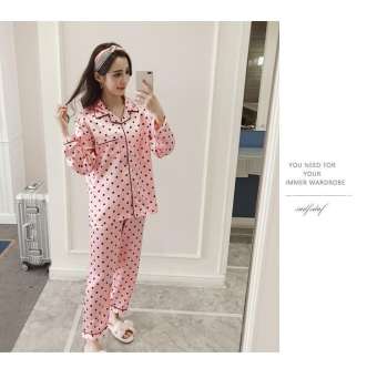Bộ Pijama Cho Nữ Cao Cấp Phi Bóng Họa Tiết Chấm Bi Đáng Yêu CDANP15
