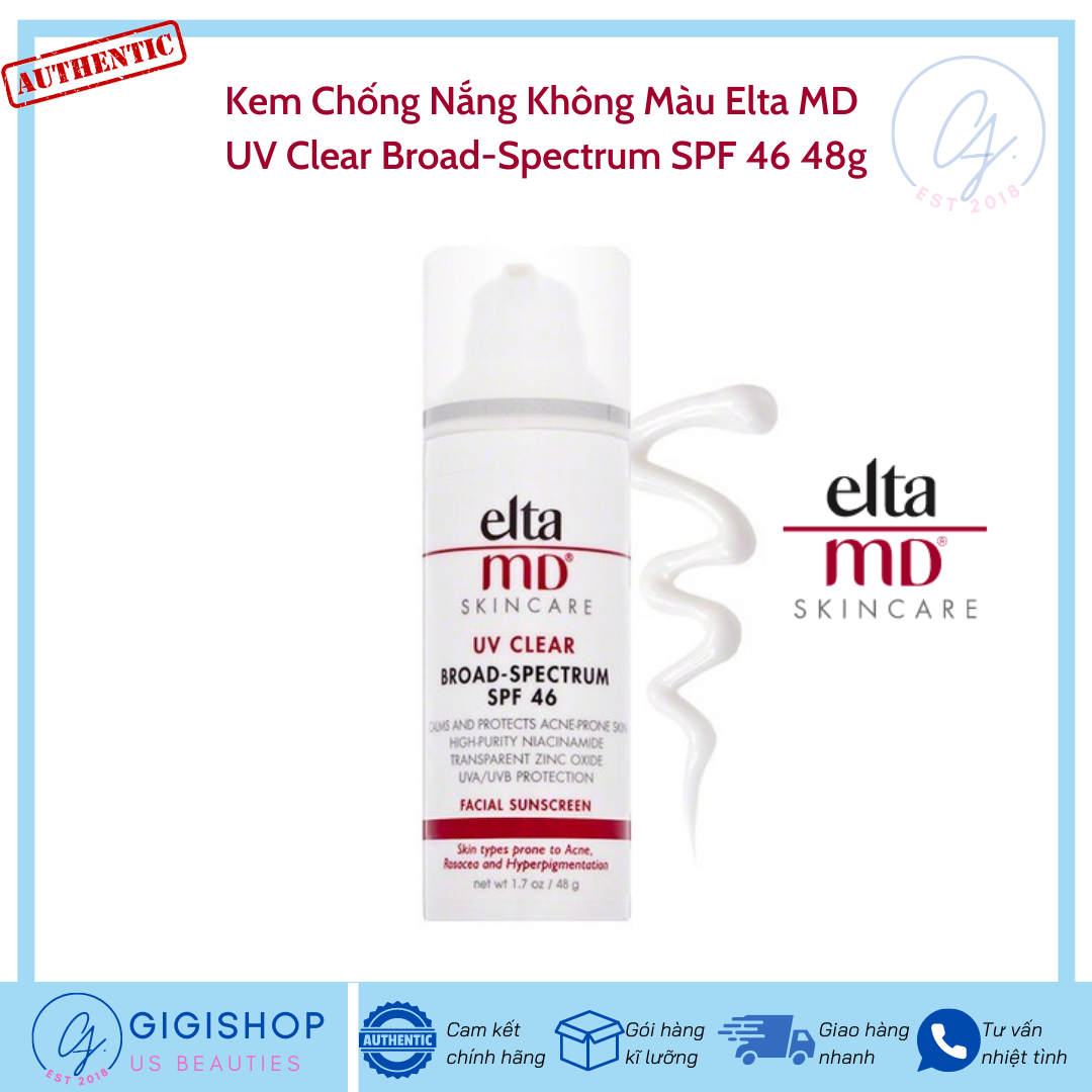 Kem Chống Nắng Không Màu Elta MD UV Clear Broad-Spectrum SPF 46 48g