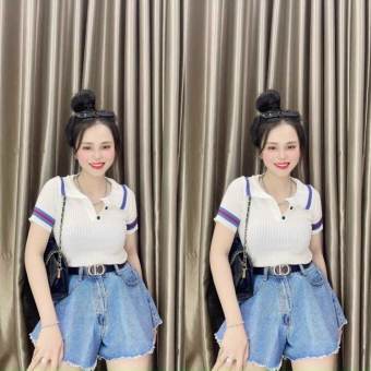 Áo thun nữ phối sọc siêu sang.
