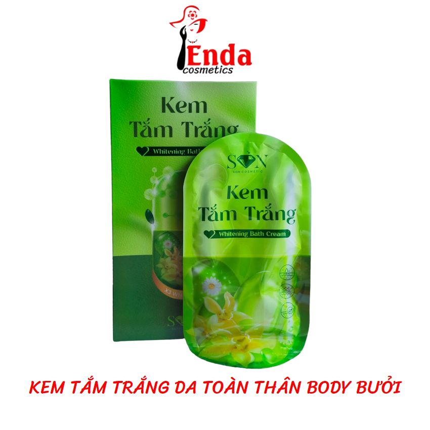 [Tách lẻ 1 gói] kem tắm trắng body toàn thân Enda EN063, kem tắm trắng body bưởi chống nắng kích trắng, da tươi trẻ, mịn màng, tan nhanh thấm sâu